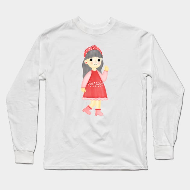 Cute little princess Long Sleeve T-Shirt by Onanong art design shop.